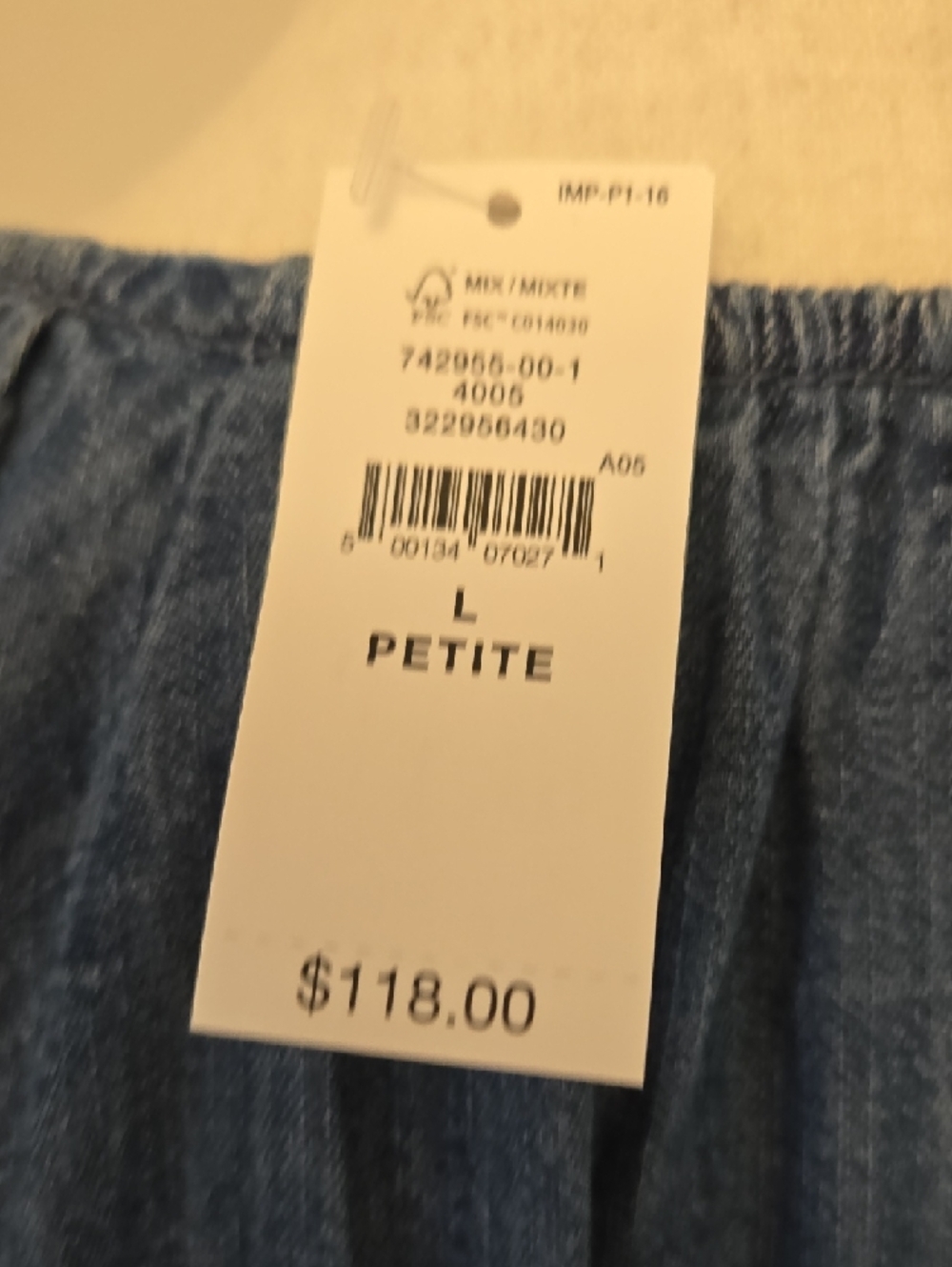 NWT GAP Flutter Sleeve Tiered Maxi Dress- Denim - Picture 7 of 10